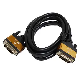 Кабель DVI-D(M) - DVI-D(M), 1 м, чорний, Patron, 24/24 (PN-MUL-DVI-DVI-1)