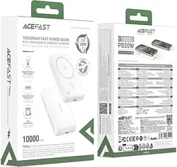 Павербанк Acefast White 10 000 mAh / 15 Вт (6974316285212) - мініатюра 4