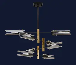 Люстра стельова в стилі модерн Levistella 761V1012-8 BK - мініатюра 2