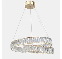 Підвісна кришталева LED-люстра Artlight 555-600GD з переплетеними кільцями, золото, 113 Вт, від 13-20 м² - мініатюра 3
