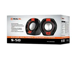 Акустична система REAL-EL S-50 Black/Red - мініатюра 2