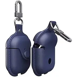 Шкіряний чохол Primo Hook для навушників Apple AirPods / AirPods 2019 Dark Blue - мініатюра 2