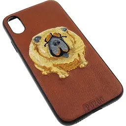 Чохол-накладка PUZOO TPU+TPU with stitchwork craft Ballon Dog iPhone X Brown - мініатюра 3