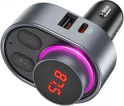 Автомобільний FM модулятор (трансмітер) Hoco E72 Alegria PD30W (6931474780836)
