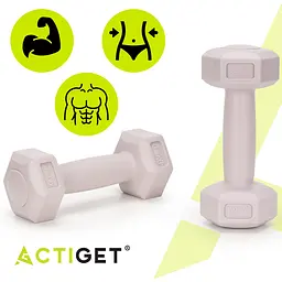 Гантелі Actiget Hex 2 x 0.5 кг ACT0155 Light Pink - мініатюра 6