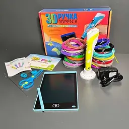 Набір для творчості 3D 3D ручка Pen-6 c LCD дисплеєм + графічний планшет + трафарети + 100 м пластику в комплекті - мініатюра 4