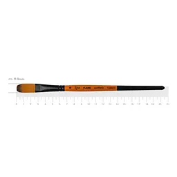 Пензель синтетика овальна Flame 1368FR №12 коротка ручка ROSA (4823098534686)