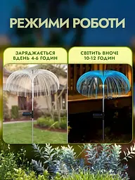 Садовий ліхтар на сонячній батареї — Медуза - мініатюра 4