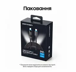 Кабель Vention TSIBH USB-C - USB-C PD 240 Вт з OLED-дисплеєм 2 м чорний (TSIBH) - мініатюра 14