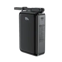 Батарея універсальна Acefast 20000mAh 22,5W PD, QC/3.0 USB-A+USB-C In/Out,build-in cable M14 Black (6974316283966)