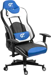 Геймерське крісло GT Racer чорне з синім та білим (X-5813 Black/Blue/White) - мініатюра 6