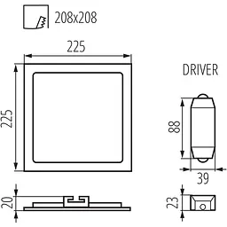 Світильник down-light Kanlux Katro V2LED 18W-NW-W (28943) - мініатюра 6