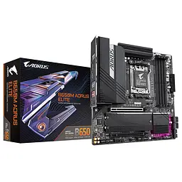 Gigabyte Материнська плата B650M AORUS ELITE sAM5 B650 4xDDR5 M.2 HDMI DP mATX - мініатюра 6