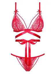 Еротичний комплект Obsessive Lovlea L/XL червоний - мініатюра 5