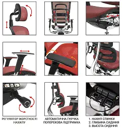 Офісне крісло GT Racer чорне (X-802L Black (W-21 B-41)) - мініатюра 9