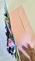 Вітальна листівка 3D з польовими квітами Hapy Birthday - мініатюра 4
