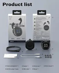 Навушники TWS Acefast T9 obsidian black - мініатюра 2