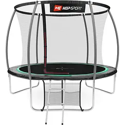 Батут Hop-Sport Premium 10ft (305см) чорно-зелений з внутрішньою сіткою