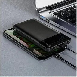 Зовнішня мобільна батарея Hoco J72 Easy Travel 10000 mAh чорна 6931474738370 - мініатюра 3