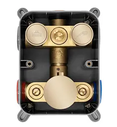 Душова система Rea Lungo gold з термостатом + BOX прихованого монтажу REA-P8550, Золотий - мініатюра 7