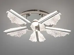 Світлодіодна люстра Diasha S25106/5HR LED 3color для спальні, кухні та вітальні, димер, пульт, 60 W, 58 см, 10-18m² - мініатюра 3