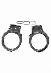 Металеві наручники Ouch! Beginner's Handcuffs срібного кольору - мініатюра 7