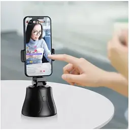 Смарт тримач для смартфона Baseus 360° AI Following поворотний білий (SUYT-B02) - мініатюра 3