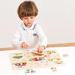 Пазл дерев'яний New Classic Toys Ферма, 16 частин (10440) - мініатюра 4