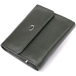 Жіночий гаманець середнього розміру із натуральної шкіри ST Leather 23074 зелений