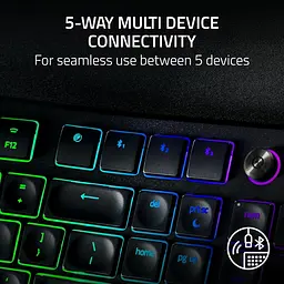 Клавіатура Razer Pro Type Ergo 118 key USB-A/WL/BT EN RGB Black (RZ03-05440100-R3M1) - мініатюра 9