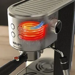 Кавоварка ріжкова Krups Virtuoso+ Tamping System 1 л сіра (XP499EE0) - мініатюра 5