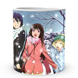 Кухоль GeekLand Noragami Бездомний Бог Ято, Хійорі, Юкіне гуляють взимку в снігопад NRG 02.013 330 мл білий - мініатюра 2