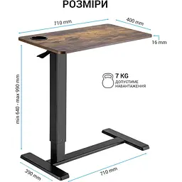 Приставний комп'ютерний стіл OfficePro ODM366B Black [126534] - мініатюра 8
