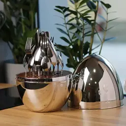 Набір столових приборів з нержавіючої сталі 24 штуки, срібло TS Kitchen HP7881S - мініатюра 5