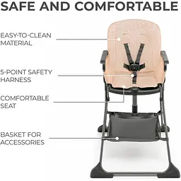 Стільчик для годування Kinderkraft Foldee Pink KHFOLD00PNK0000 (00-00305202) - мініатюра 9