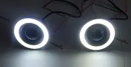 Протитуманні LED Фари круглі Лінза з ДХО D64 мм 12V 10W 7000K Білий Світло 2 шт. (AG-2511 W) - мініатюра 7