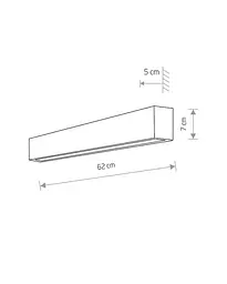Настінний світильник Nowodvorski 7568 Straight Wall Led S - мініатюра 2