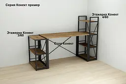 Комп'ютерний стіл Ferrum-decor Таккота 75x100x70 чорний ДСП Венге 16мм (FRD-101939) - мініатюра 4