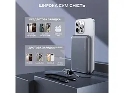Зовнішній акумулятор (Power Bank) Choetech 10000mAh PD 22.5W Black (B862) - мініатюра 7