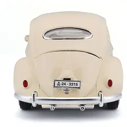 Автомодель Bburago Volkswagen Kafer Beetle 1955, 1:18 бежева (18-12029 CM) - мініатюра 6