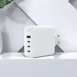 Зарядний пристрій Acefast A37 USB/3 Type-C QC PD 100W білий + кабель Type-C to Type-C - мініатюра 2