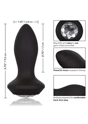 Анальна пробка Calexotics Petite Crystal Probe, 9.5 см (чорний) - мініатюра 8