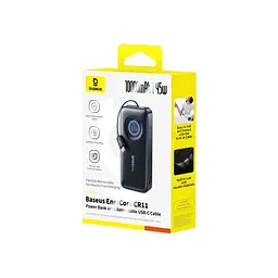 Зовнішній аккумулятор Baseus EnerCore CR11 із висувним кабелем 10 000 mAh 45W Чорний E0027G00 - мініатюра 2