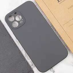 Чохол Silk Full Camera Protective (AA) NO LOGO для Apple iPhone 12 Pro (6.1") Сірий / Dark Gray - мініатюра 5