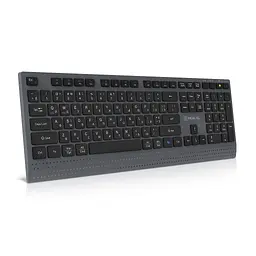 Клавіатура REAL-EL RK-715W Wireless/Bluetooth Black/Gray (EL123100051) - мініатюра 3