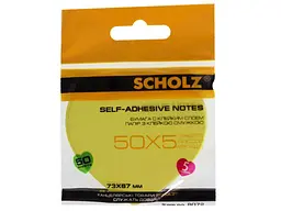 Папір клейкий SCHOLZ , фігурний, 73х67мм, 50арк. Серце, 8072 - мініатюра 3