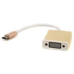 Кабель PowerPlant USB Type-C - VGA, 15cm