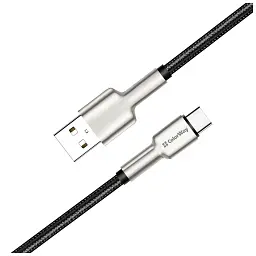 Дата кабель USB 2.0 AM to USB-C 1.0m head metal black ColorWay (CW-CBUC046-BK) - мініатюра 3