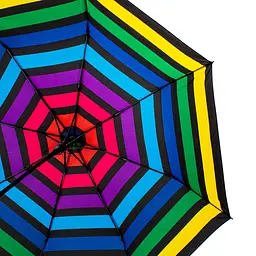 Жіноча складана парасолька напівавтомат Happy Rain різнобарвна - мініатюра 3