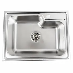 Кухонна мийка з нержавіючої сталі Platinum декор 5845 (0,8/180 мм), Decor